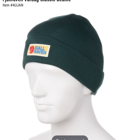 FjallRaven Adult Vardag Classic Beanie Hat dark teal OS - Picture 5 of 5